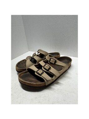 Birkenstock Florida Soft Footbed Triple Strap Sandals Taupe Mens 37 L6 M4